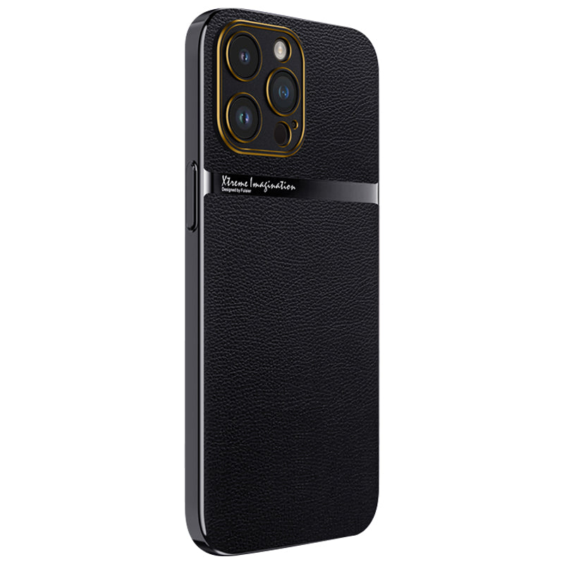 Mobile Phone Back Cover for iPhone 14 Pro PC + PU Leather Anti-scratch Smartphone Case Mobile Phone Back Cover for iPhone 14 Pro PC + PU Leather Anti-scratch Smartphone Case